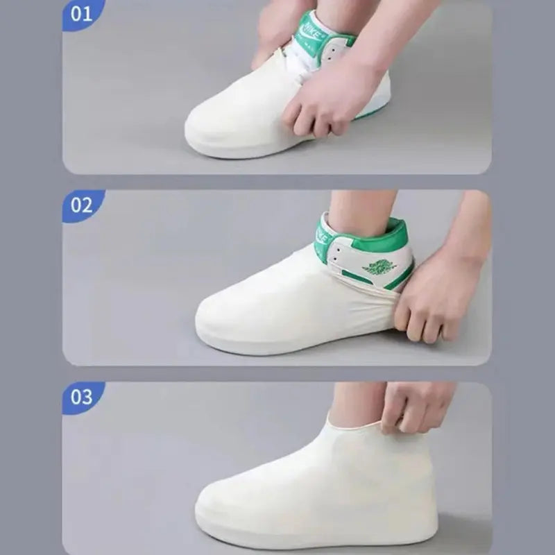 Latex Waterproof Shoe Cover – Reusable, Thickened & Wear-Resistant | Better Elasticity, Waterproof & Dustproof Travel, Riding, Outdoor & Everyday Use | Father’s Day Gift
