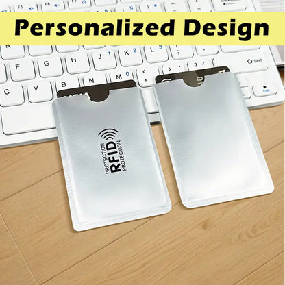 8-Count RFID Blocking Sleeves Set – Anti-Demagnetization & Anti-Skimming, Tinfoil Material, Slim & Lightweight | Protects Credit Cards, Debit Cards & ID Cards