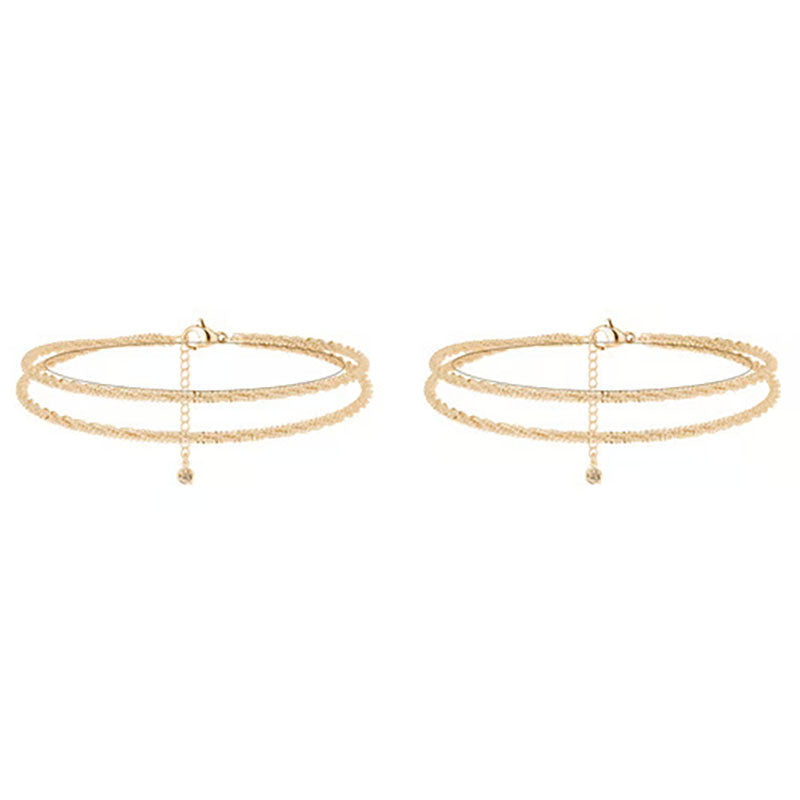 Exquisite multi-layered women's anklet