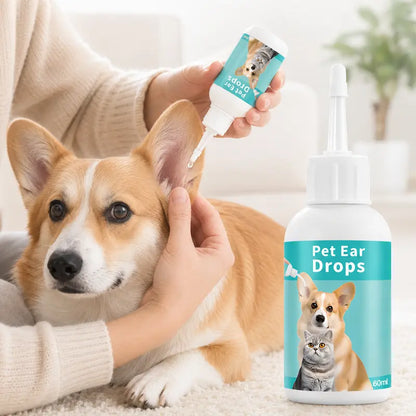 Pet Ear Cleaning Drops for Dogs & Cats – 60 mL