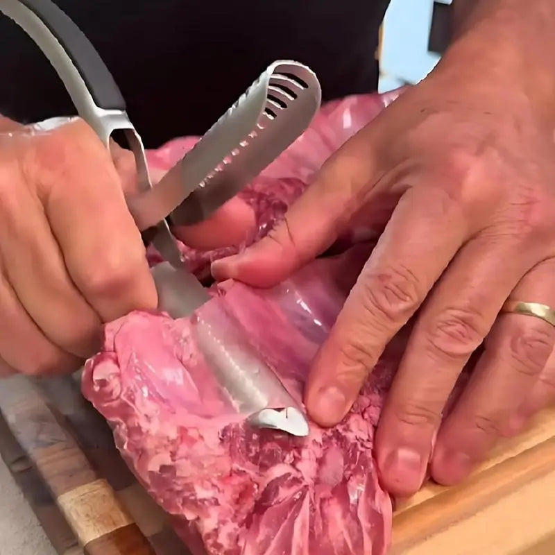 Stainless Steel BBQ Rib Membrane Remover Tool