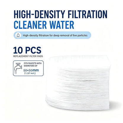 50 Cotton Filter Bags Disposable Cotton Faucet Filter Bags With 5 Fastening Straps, Splash-Reducing Tap Water Sediment Filter Sock with Elastic Cuff for Kitchen & Bathroom Faucets