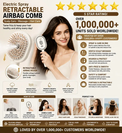 Cloudmades Electric Spray Air Cushion Massage Comb