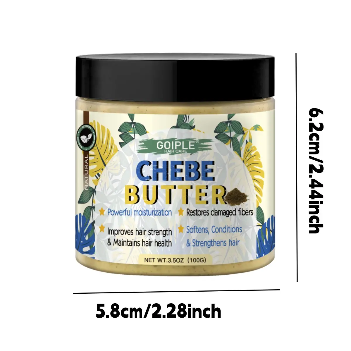 100g Chebe Butter Hair Care Cream - Deep Conditioning Hair Butter for Dry & Damaged Hair, Thickening & Moisturizing for Men and Women
