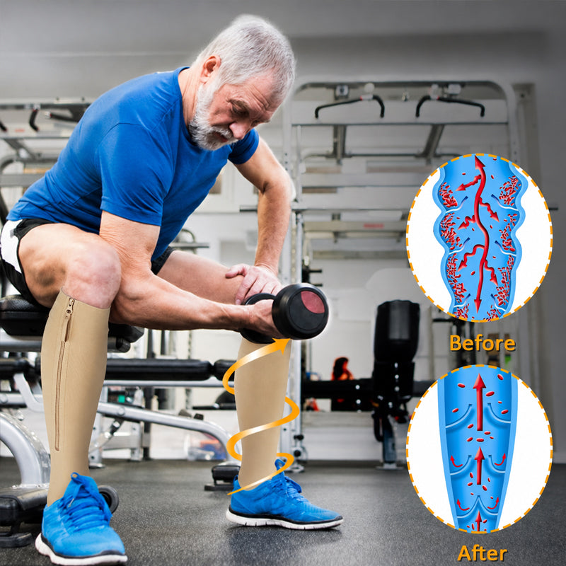 🏃‍♂️ EasyZip Compression Socks – Zipper Support Socks for Swollen Legs & Everyday Comfort 👣💙