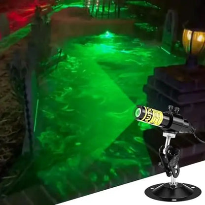 Halloween Laser Swamp Light – IP67 Waterproof 360° Adjustable Laser Projector for Fog Machine