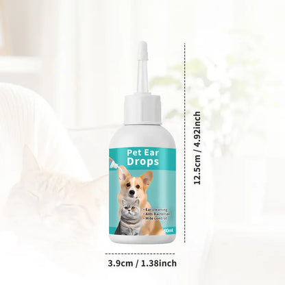 Pet Ear Cleaning Drops for Dogs & Cats – 60 mL