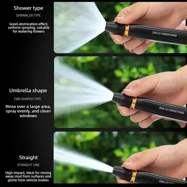 High Pressure Car Wash Water Gun with Booster Nozzle – 3 Spray Modes