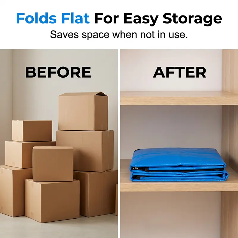 Collapsible Storage & Moving Bag - Extra-Large Space-Saving Organizer for Home, Bedding, Clothes & Moving Supplies