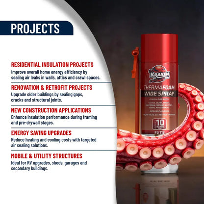 ThermaFoam Wide Spray Expanding Polyurethane Foam Sealant