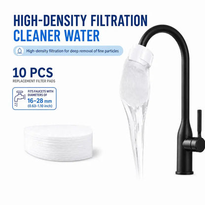 50 Cotton Filter Bags Disposable Cotton Faucet Filter Bags With 5 Fastening Straps, Splash-Reducing Tap Water Sediment Filter Sock with Elastic Cuff for Kitchen & Bathroom Faucets