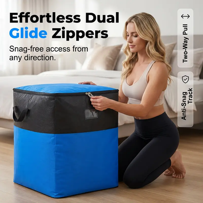 Collapsible Storage & Moving Bag - Extra-Large Space-Saving Organizer for Home, Bedding, Clothes & Moving Supplies