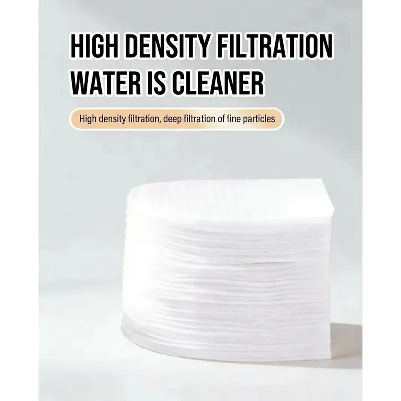 50 Cotton Filter Bags Disposable Cotton Faucet Filter Bags With 5 Fastening Straps, Splash-Reducing Tap Water Sediment Filter Sock with Elastic Cuff for Kitchen & Bathroom Faucets