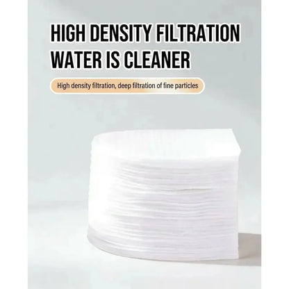 50 Cotton Filter Bags Disposable Cotton Faucet Filter Bags With 5 Fastening Straps, Splash-Reducing Tap Water Sediment Filter Sock with Elastic Cuff for Kitchen & Bathroom Faucets