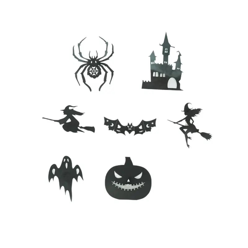Halloween LED Silhouette Wall Light Stickers, Battery Powered Peel & Stick Wall Decor (30/60 Pcs)