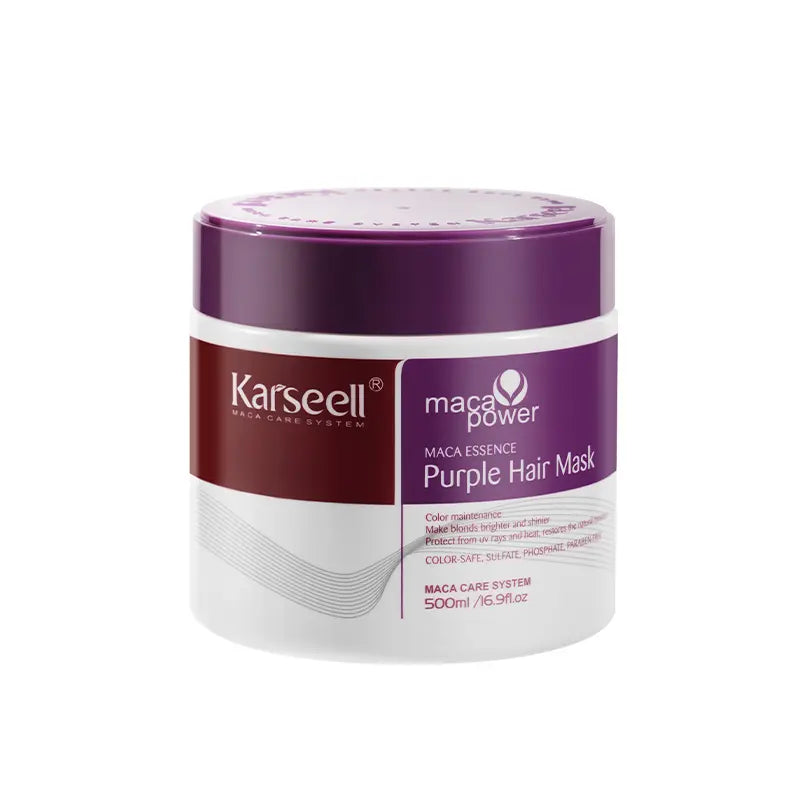 Karseell Maca Power Purple Hair Mask – Toning Conditioner for Blonde, Silver & Gray Hair 16.9 oz