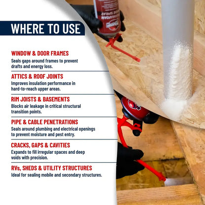 ThermaFoam Wide Spray Expanding Polyurethane Foam Sealant