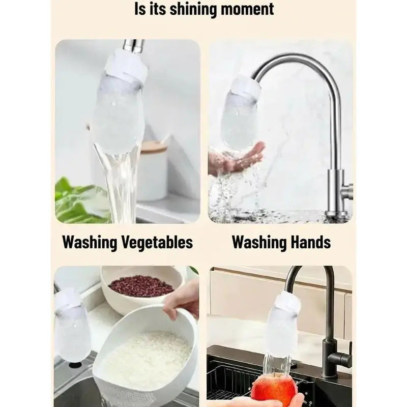 50 Cotton Filter Bags Disposable Cotton Faucet Filter Bags With 5 Fastening Straps, Splash-Reducing Tap Water Sediment Filter Sock with Elastic Cuff for Kitchen & Bathroom Faucets