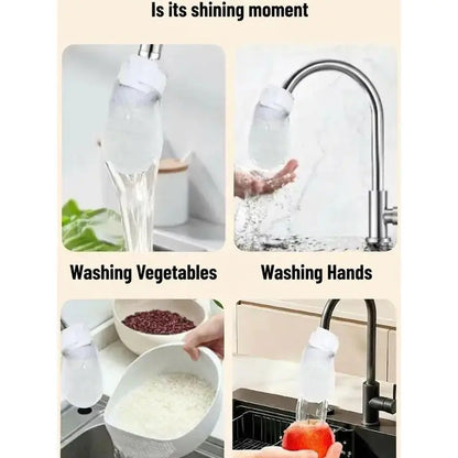 50 Cotton Filter Bags Disposable Cotton Faucet Filter Bags With 5 Fastening Straps, Splash-Reducing Tap Water Sediment Filter Sock with Elastic Cuff for Kitchen & Bathroom Faucets