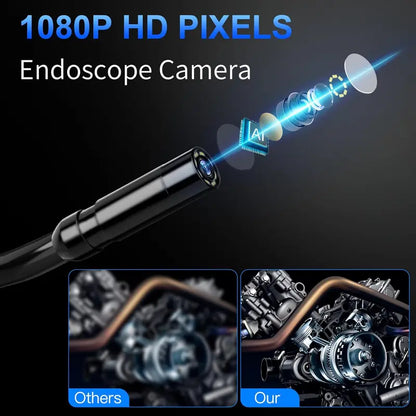 Automotive Borescope Camera – 4.3" HD Screen, 8 LED, IP67 Waterproof, 16.5FT/33FT