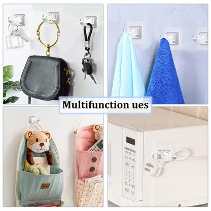 Multifunction use: hanging bags, keys, towels, and cable management on walls