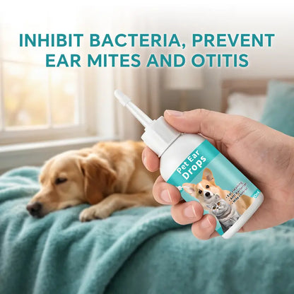 Pet Ear Cleaning Drops for Dogs & Cats – 60 mL
