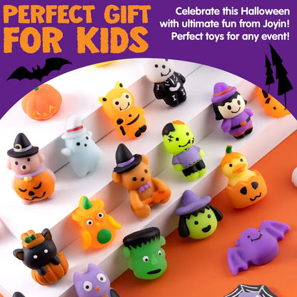 JOYIN Halloween Mochi Squishy Toys – Party Favors, Stress Relief Bulk Pack (24/60/100 Pcs)
