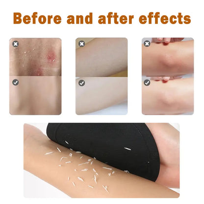Step-by-step usage instructions for the body scrubber