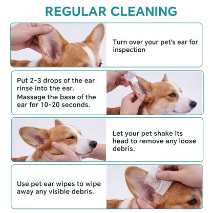 Pet Ear Cleaning Drops for Dogs & Cats – 60 mL