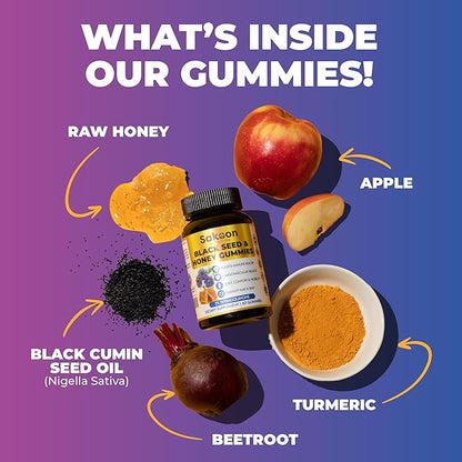 Sakoon nutrition Black Seed Oil Gummies with Honey and W/ 2%