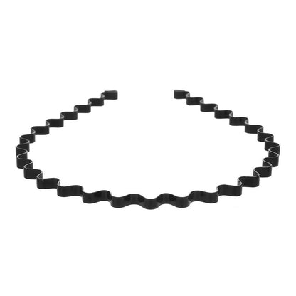 Wavy Metal Hair Band — Wash, Mask, Makeup. Hair Stays Out of the Way.