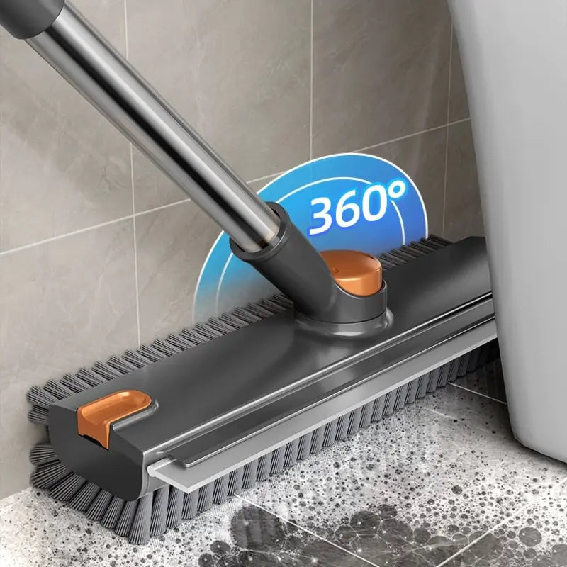 GLUMZRK 3-in-1 Floor Scrub Brush with Long Adjustable Handle