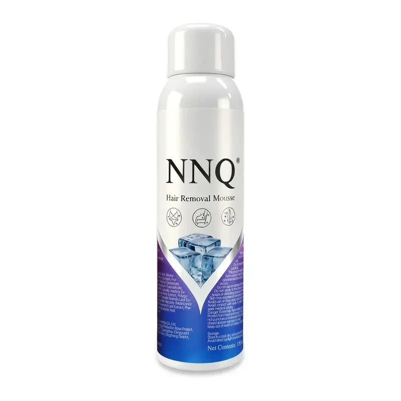 NNQ Gentle Spray-On Hair Removal Solution - Fast-Acting Depilatory Mousse, 10-Second Rapid Full Coverage, Painless Skin-Friendly Body Care, Water-Based, For Arms/Legs/Underarms