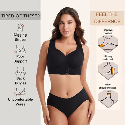 iBraStar Posture Bra for Women - Breathable Mesh Wireless Bra with Removable Pads
