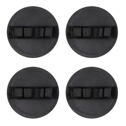 Secure grip strap on rubber scrubber pad held in hand