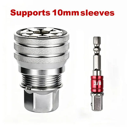 Multi-Function Universal Socket Wrench – Adjustable 10–19mm for Ratchet & Power Drill