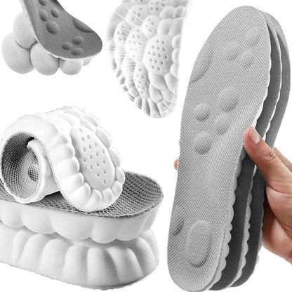 4D Cloud Shoe Insoles – Ultra-Soft PU Memory Foam Orthotic Inserts for Men & Women | Sports & Everyday Comfort