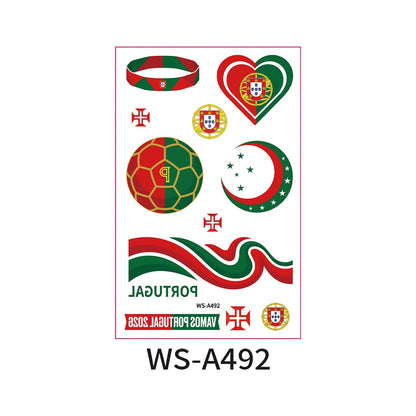 World Cup Country Flag Temporary Tattoos – Show Your Team Pride! （10PCS）
