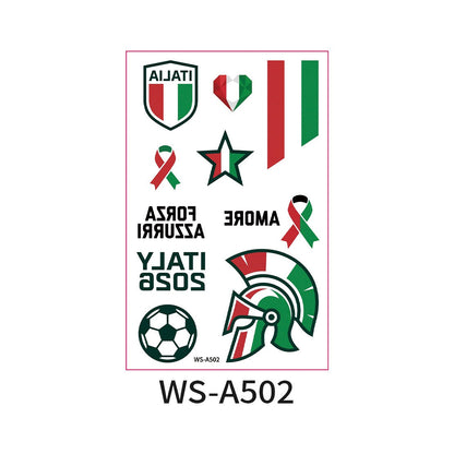 World Cup Country Flag Temporary Tattoos – Show Your Team Pride! （10PCS）
