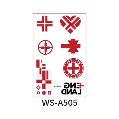 World Cup Country Flag Temporary Tattoos – Show Your Team Pride! （10PCS）