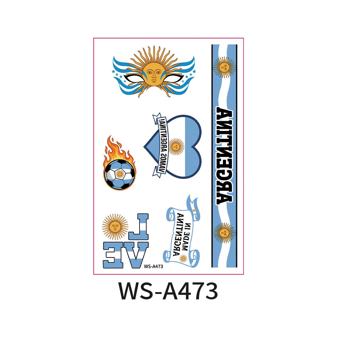 World Cup Country Flag Temporary Tattoos – Show Your Team Pride! （10PCS）