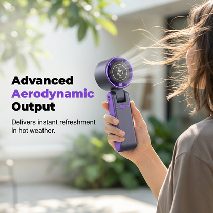 🌬️ LIMITED-TIME 50% OFF! ✨ Portable Handheld Fan – Digital Display, High-Speed, Adjustable ⚡