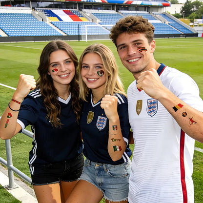 World Cup Country Flag Temporary Tattoos – Show Your Team Pride! （10PCS）