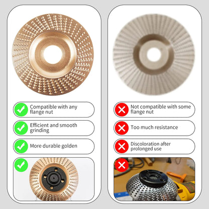 Wood Carving Disc Set for Angle Grinder 3Pcs, Grinding & Shaping Wheel for Wood Cutting, Durable Grinder Attachment Set
