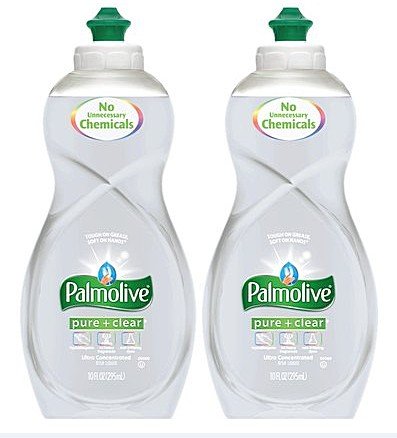 Palmolive Pure + Clear Concentrated Dish Washing Liquid 8 Fl Oz (2 pack) - High Foaming & Antibacterial for Busy Famili