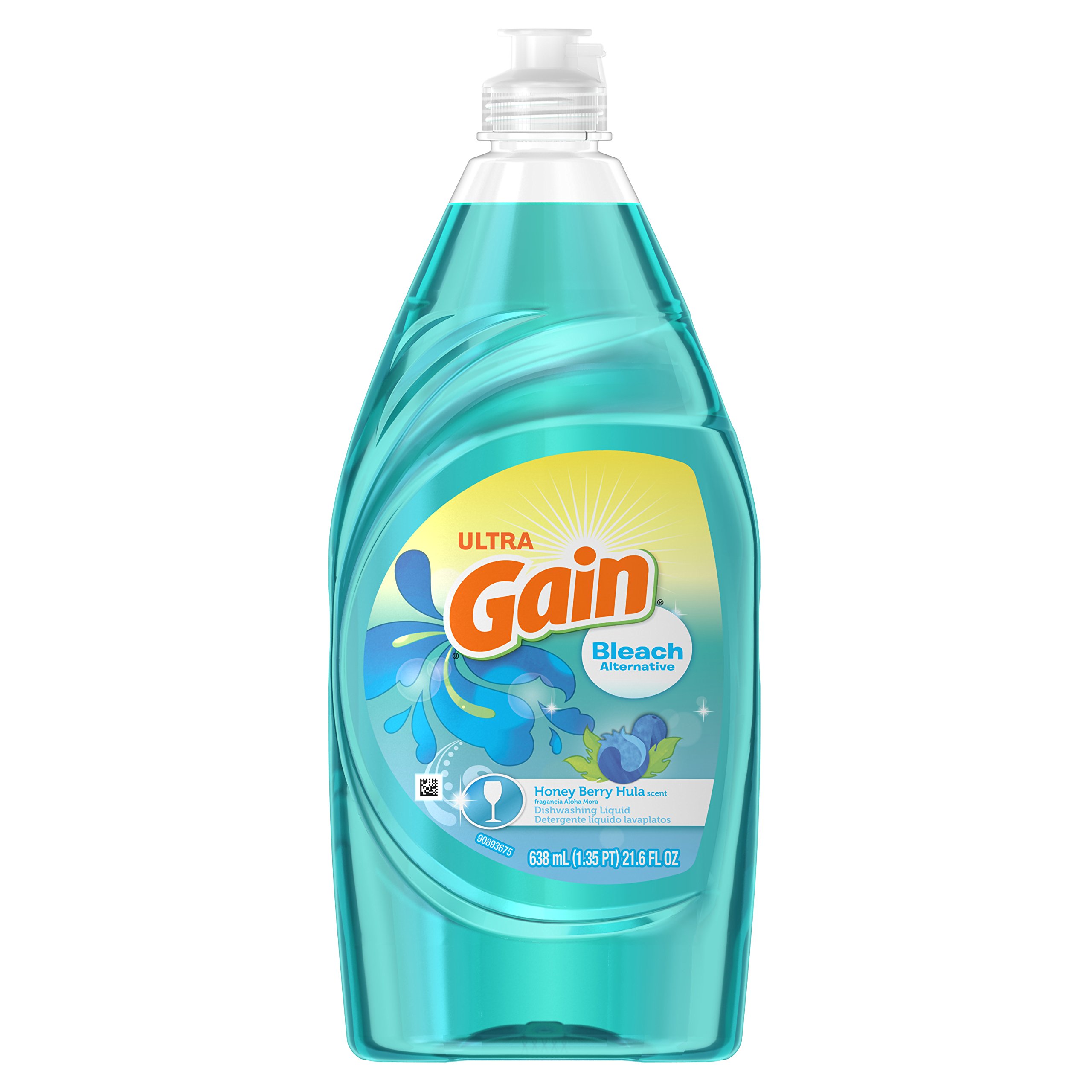 Gain Ultra Bleach Alternative Dishwashing Liquid Dish Soap, Honey Berry Hula, Non-Toxic and Eco-Friendly, Suitable for t